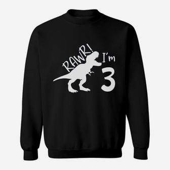 I Am 3 Dinosaur 3Rd Birthday Sweatshirt | Crazezy