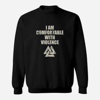 I Am Comfortable With Viking Sweatshirt - Thegiftio UK