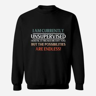 I Am Currently Unsupervised Sweatshirt - Thegiftio UK