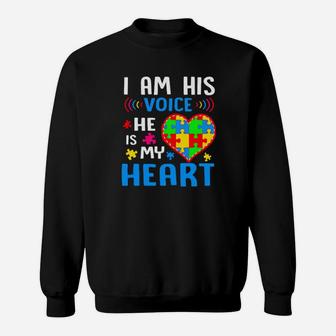 I Am His Voice He Is My Heart Sweatshirt - Monsterry UK