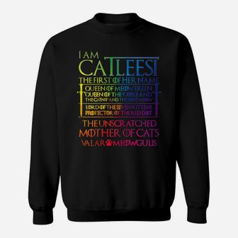 I Am The Catleesi Mother Of Cats Shirt - Funny Cat Shirt Sweatshirt | Crazezy CA