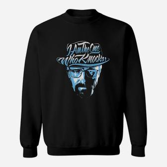 I Am The One Who Knocks Blue Hue Portrait Sweatshirt | Crazezy UK