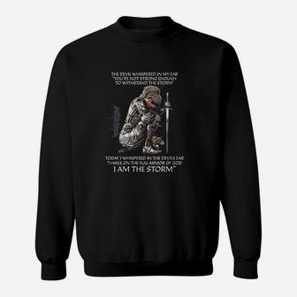 I Am The Storm Women Mom Daughter Gifts Christian Sweatshirt | Crazezy UK