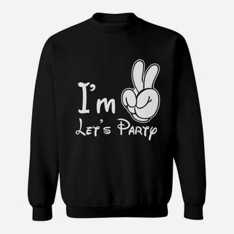 I Am Two Lets Party 2Nd Birthday Sweatshirt | Crazezy AU