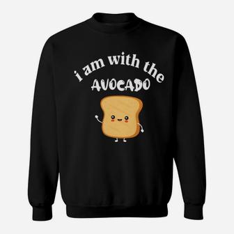 I Am With The Avocado Sweatshirt - Monsterry