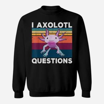 I Axolotl Questions Retro 90S Funny Axolotl Kids Boys Girls Sweatshirt | Crazezy UK