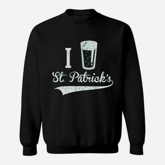 I Beer Saint Patricks Day Funny St Patty Drinking Shamrock Irish Sweatshirt | Crazezy UK