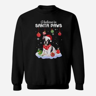 I Believe In Santa Paws French Bulldog Gift Sweatshirt - Monsterry CA