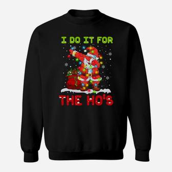 I Do It For The Hos Dabbing Santa Claus Christmas Kids Boys Sweatshirt | Crazezy