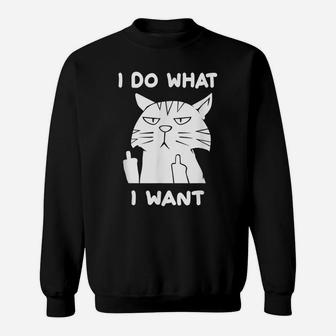 I Do What I Want With My Funny Cat Sweatshirt | Crazezy