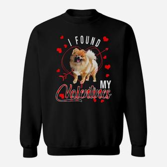 I Found My Valentines Red Plaid Pomeranian Dog Sweatshirt - Monsterry