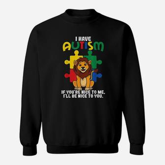 I Have Puzzle Piece Lion Awareness Day Asperger Gift Sweatshirt | Crazezy DE