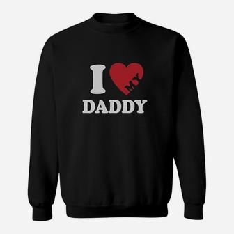 I Heart Love My Daddy Boy Girl Gift For Father Kids Sweatshirt | Crazezy DE
