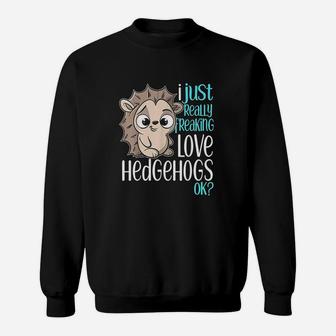 I Just Freaking Love Hedgehogs Gift Sweatshirt | Crazezy AU