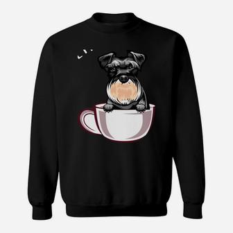 I Like Coffee My Dog Schnauzer And Maybe 3 People Sweatshirt | Crazezy AU
