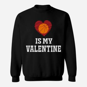 I Love Basketball Gift For Valentine With Basketball Sweatshirt - Thegiftio UK