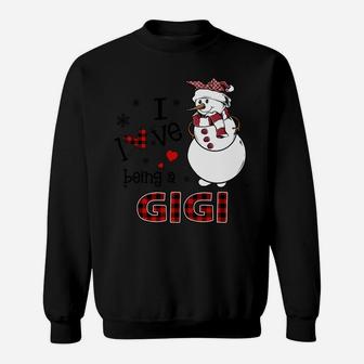 I Love Being A Gigi Snowman - Christmas Gift Sweatshirt | Crazezy