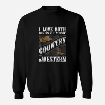I Love Both Country & Western Music Sweatshirt | Crazezy DE
