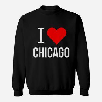 I Love Chicago Red Heart Sweatshirt | Crazezy