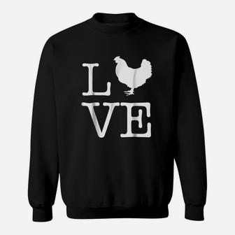I Love Chickens Funny Chicken Lover Kids Gift Sweatshirt | Crazezy AU