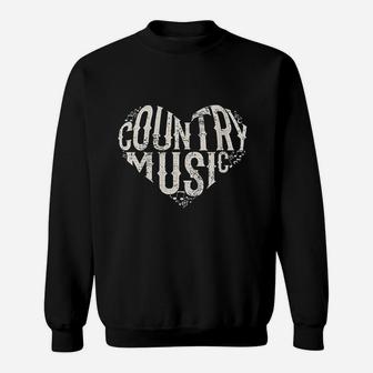 I Love Country Design Country Music Lover Gift Idea Sweatshirt | Crazezy
