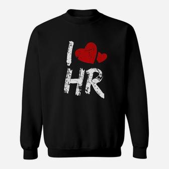 I Love Hr Red Heart Human Resources Love Sweatshirt - Thegiftio UK