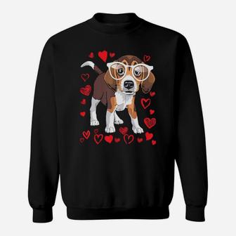 I Love My Beagle Valentines Day Sweatshirt - Monsterry