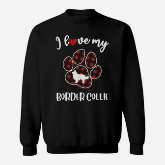 I Love My Border Collie Valentine Dog Sweatshirt - Monsterry DE