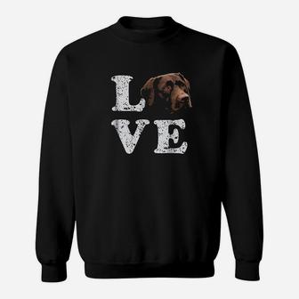I Love My Chocolate Lab Labrador Retriever Dog Sweatshirt | Crazezy