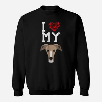 I Love My Dog - Greyhound Animal Lover Best Friend Sweatshirt | Crazezy DE