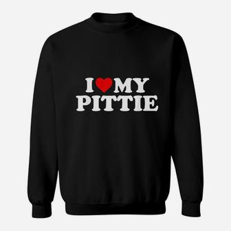 I Love My Pittie For Pit Bull Mom Dad Sweatshirt - Thegiftio UK