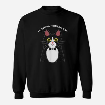 I Love My Tuxedo Cat Sweatshirt | Crazezy
