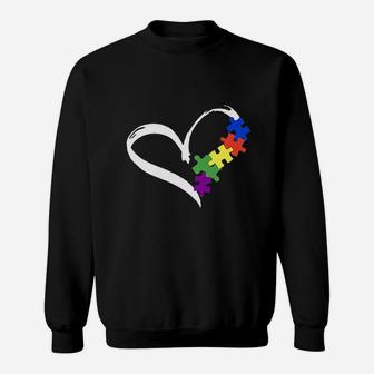 I Love Puzzle Heart Puzzle Sweatshirt - Thegiftio UK
