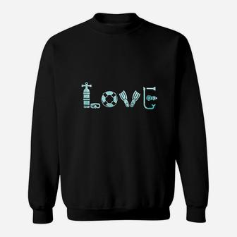 I Love Scuba Diving Ocean Sweatshirt - Thegiftio UK