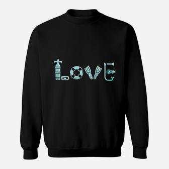 I Love Scuba Diving Ocean Sweatshirt - Thegiftio UK