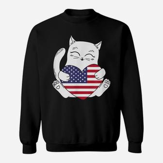 I Love Usa | Cat Lovers Tees | Cat Design Shirt | Cat Sweatshirt | Crazezy