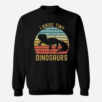 I Raise Tiny Dinosaurs Leopard Gecko Mom Dad Reptile Sweatshirt | Crazezy DE