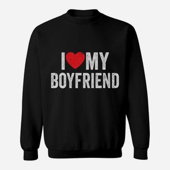 I Red Heart My Boyfriend Gf - I Love My Boyfriend Sweatshirt | Crazezy DE