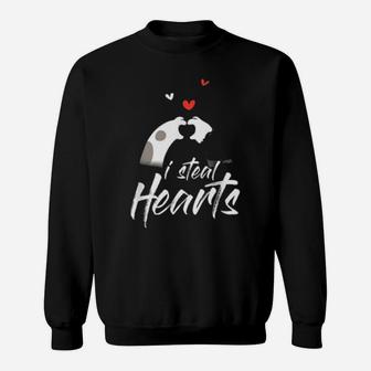 I Steal Hearts Valentine's Day For A Cat Sweatshirt - Monsterry DE