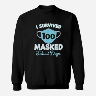 I Survived 100 School Days Virtual Teaching Sweatshirt | Crazezy