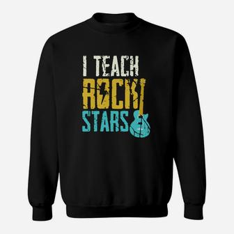 I Teach Rock Stars Electric Guitar Sweatshirt - Thegiftio