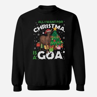 I Want A Goat For Christmas Sweatshirt | Crazezy AU