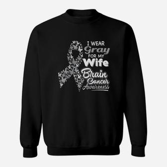 I Wear Gray For My Wife Sweatshirt | Crazezy DE