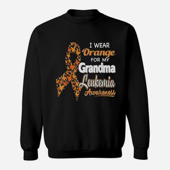 I Wear Orange For My Grandma Leukemia Awareness Sweatshirt | Crazezy CA