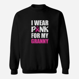 I Wear Pink For Granny Pink Ribbon Sweatshirt | Crazezy UK