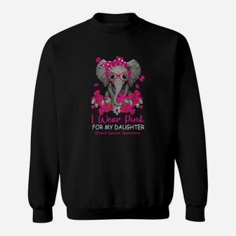 I Wear Pink For My Daughter Awareness Warrior Sweatshirt | Crazezy