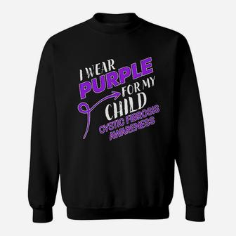 I Wear Purple For My Child Sweatshirt | Crazezy UK