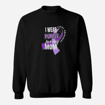 I Wear Purple For My Mom Sweatshirt | Crazezy
