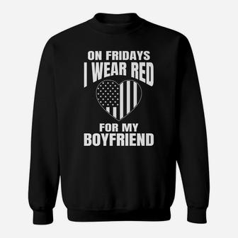 I Wear Red For My Boyfriend Sweatshirt | Crazezy AU