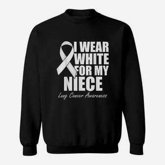I Wear White For My Niece Sweatshirt | Crazezy DE